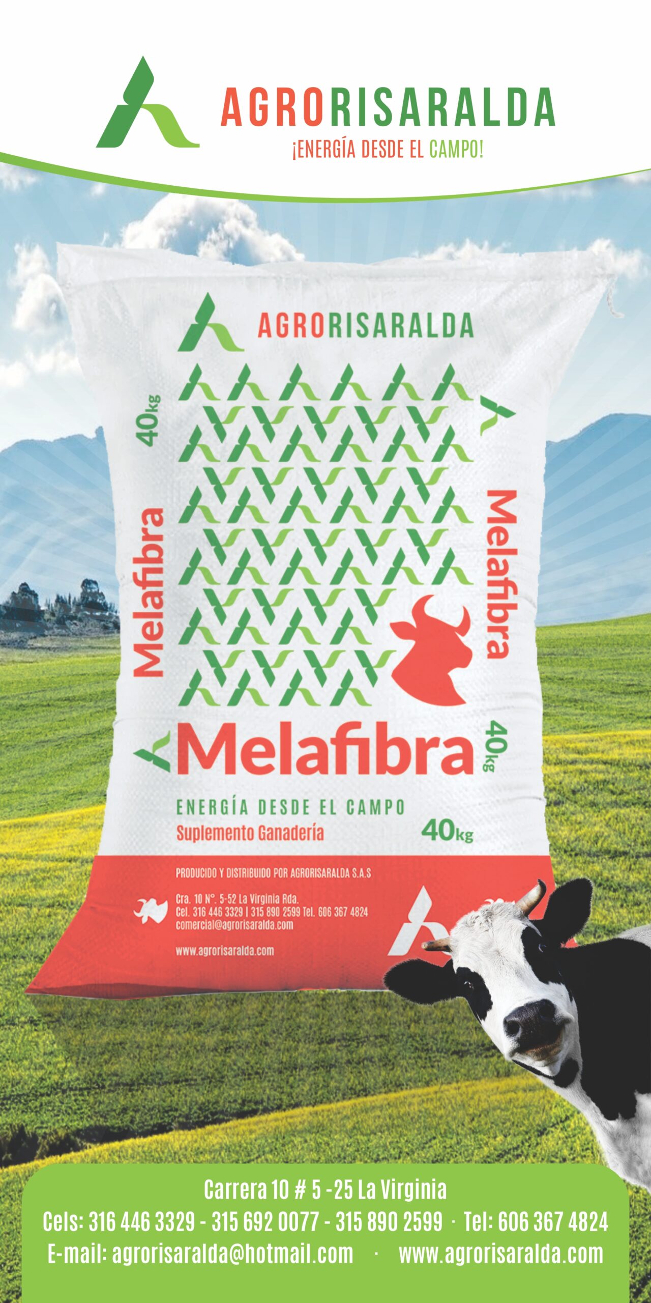 Agrorisaralda Roll up 100x200cms vaca