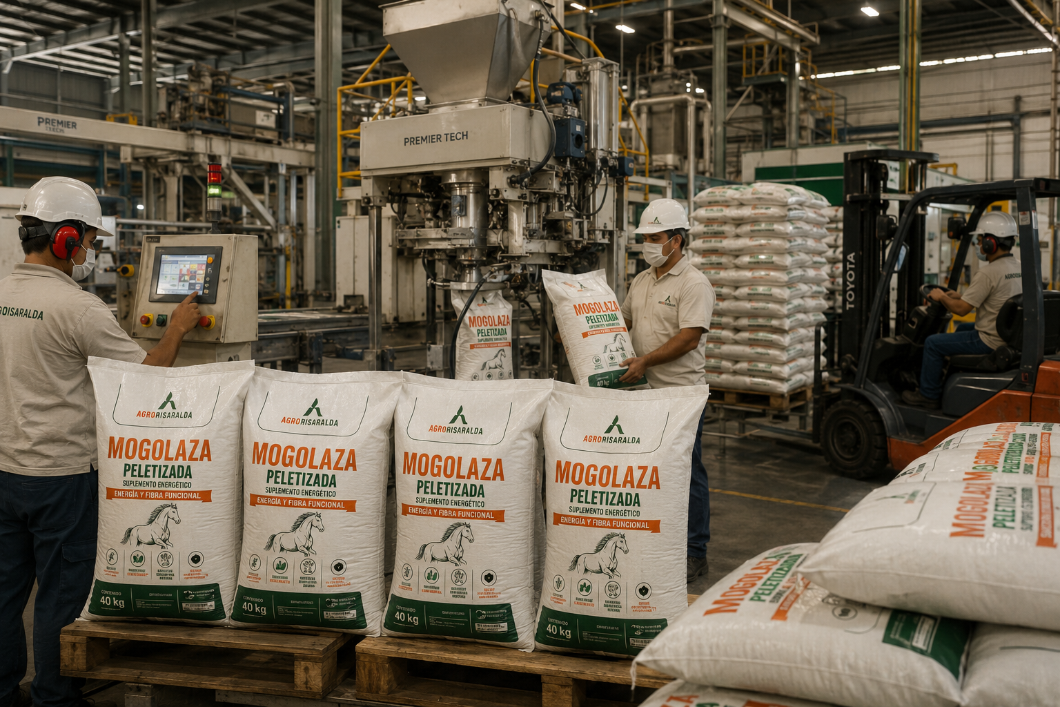 Operación industrial de Mogolaza Peletizada