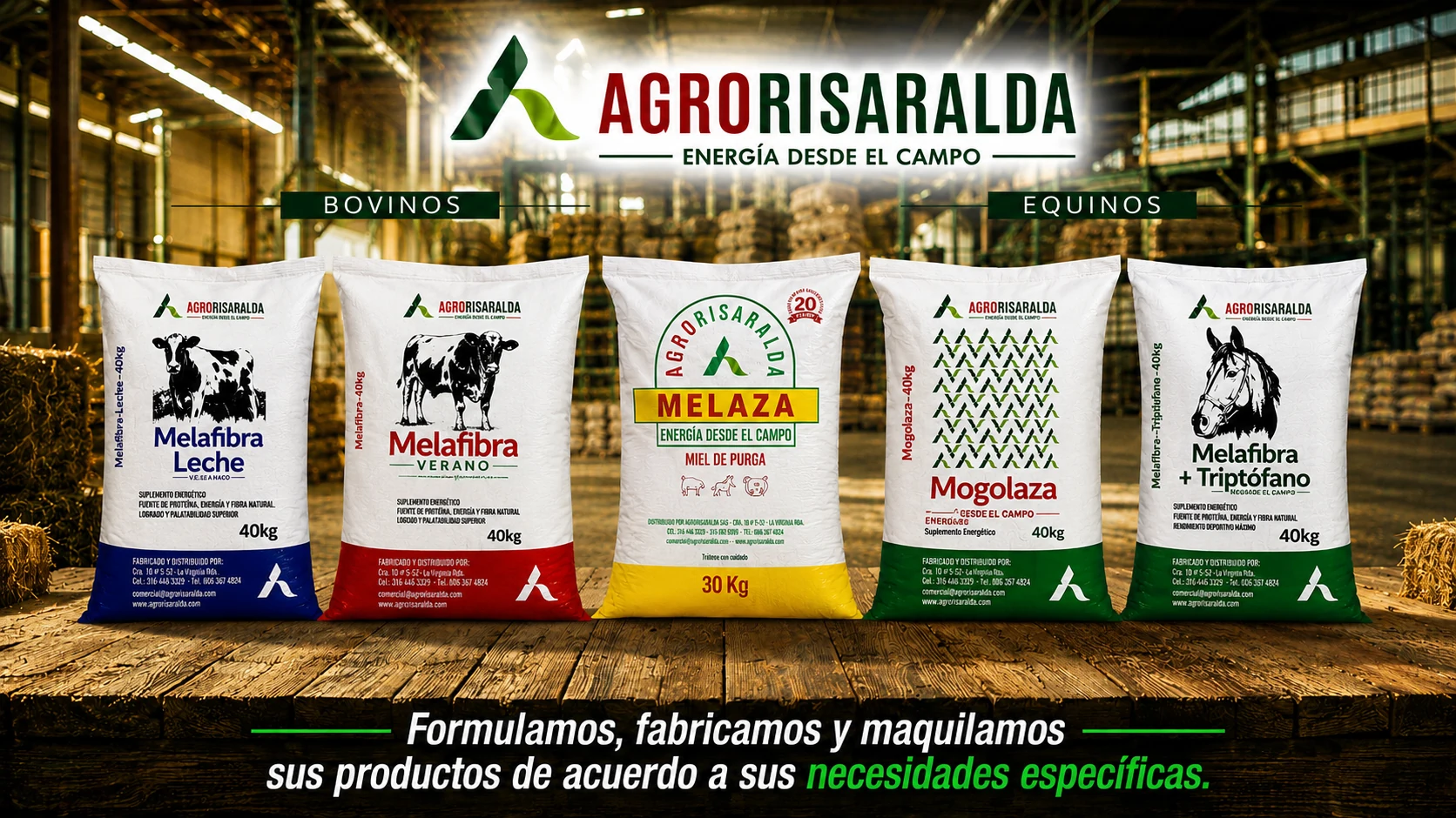 Portafolio AgroRisaralda — productos para bovinos y equinos